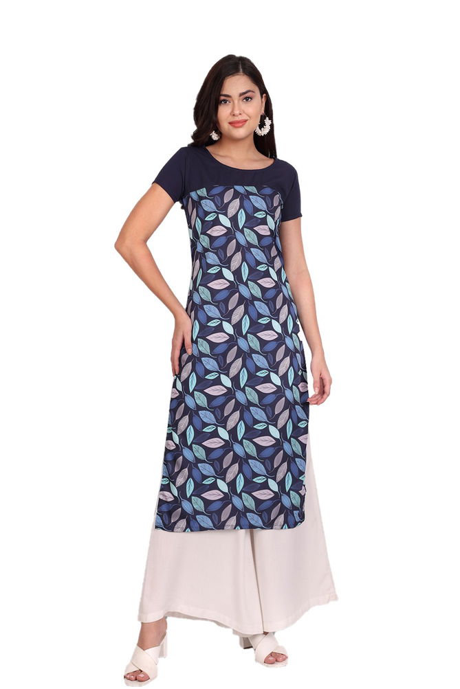 Crape Kurti 1 Regular Wear Crape Wholesale Printed Kurtis
